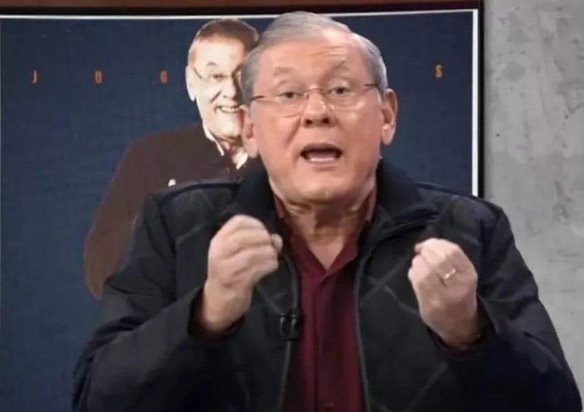 Milton Neves em programa na Band; jornalista criticou Tite e Gabigol após empate do Flamengo contra o Vasco