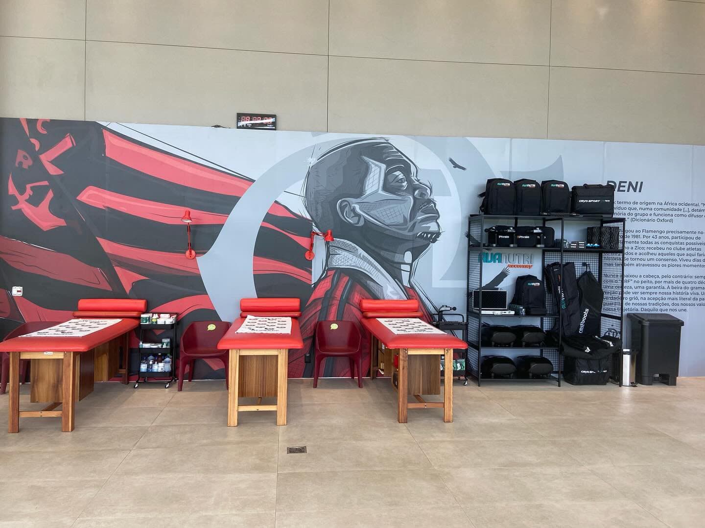 Foto de Seu Denir no Ninho do Urubu, CT do Flamengo