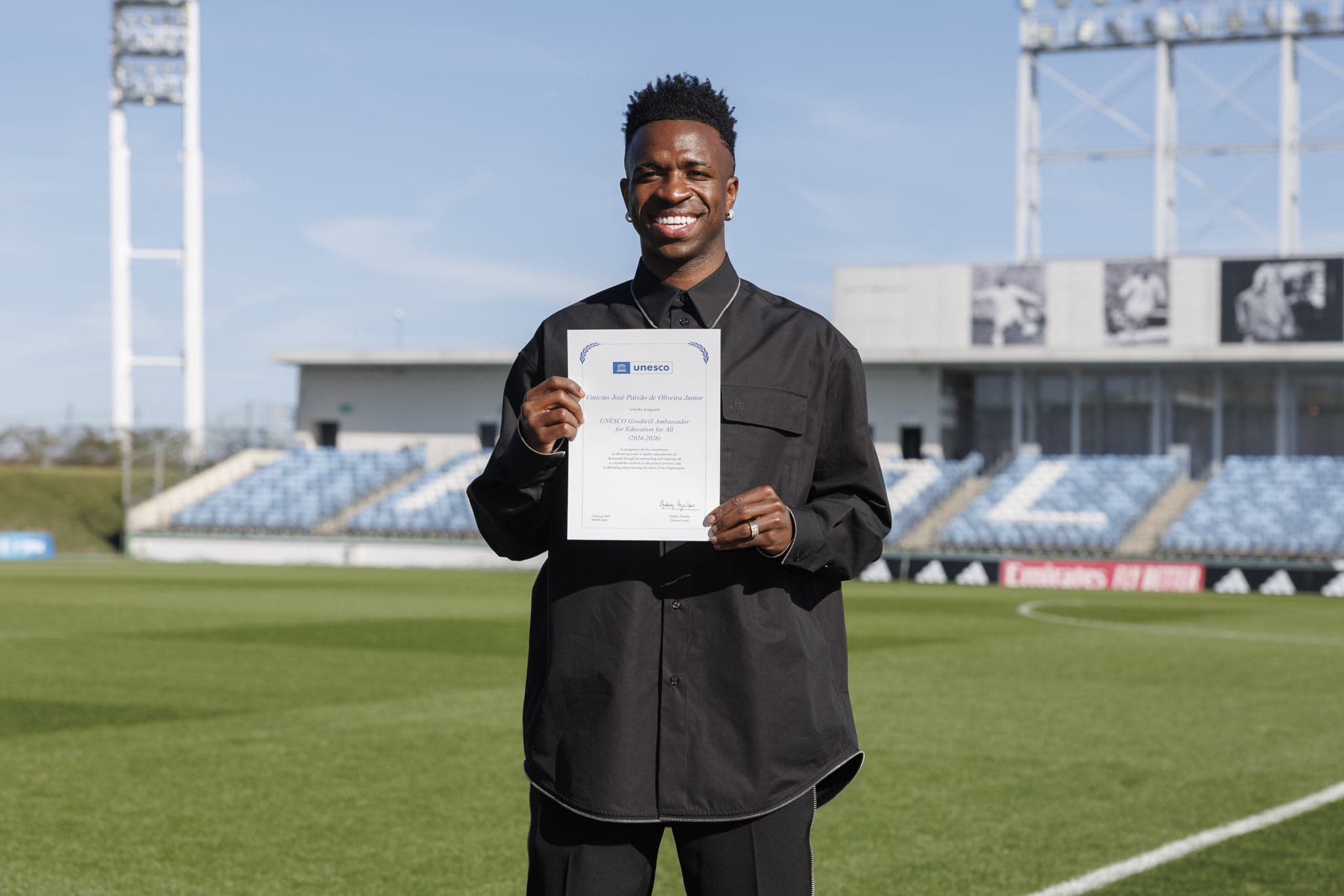 Vini Jr, ex-Flamengo e craque do Real Madrid, é eleito embaixador da Unesco