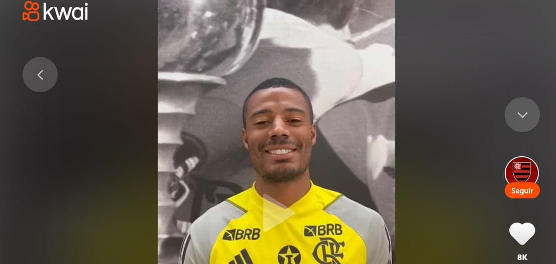 Post do perfil do Flamengo no Kwai. Dirigentes do Marketing do Flamengo explicam cálculo que levou clube a fechar com Kwai por valor inferior ao que Sil pagava por manga