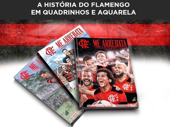 Autor anuncia lançamento de volume final da HQ "Me Arrebata" com Gabigol na capa ao lado de Zico, Junior, Pet e Adriano