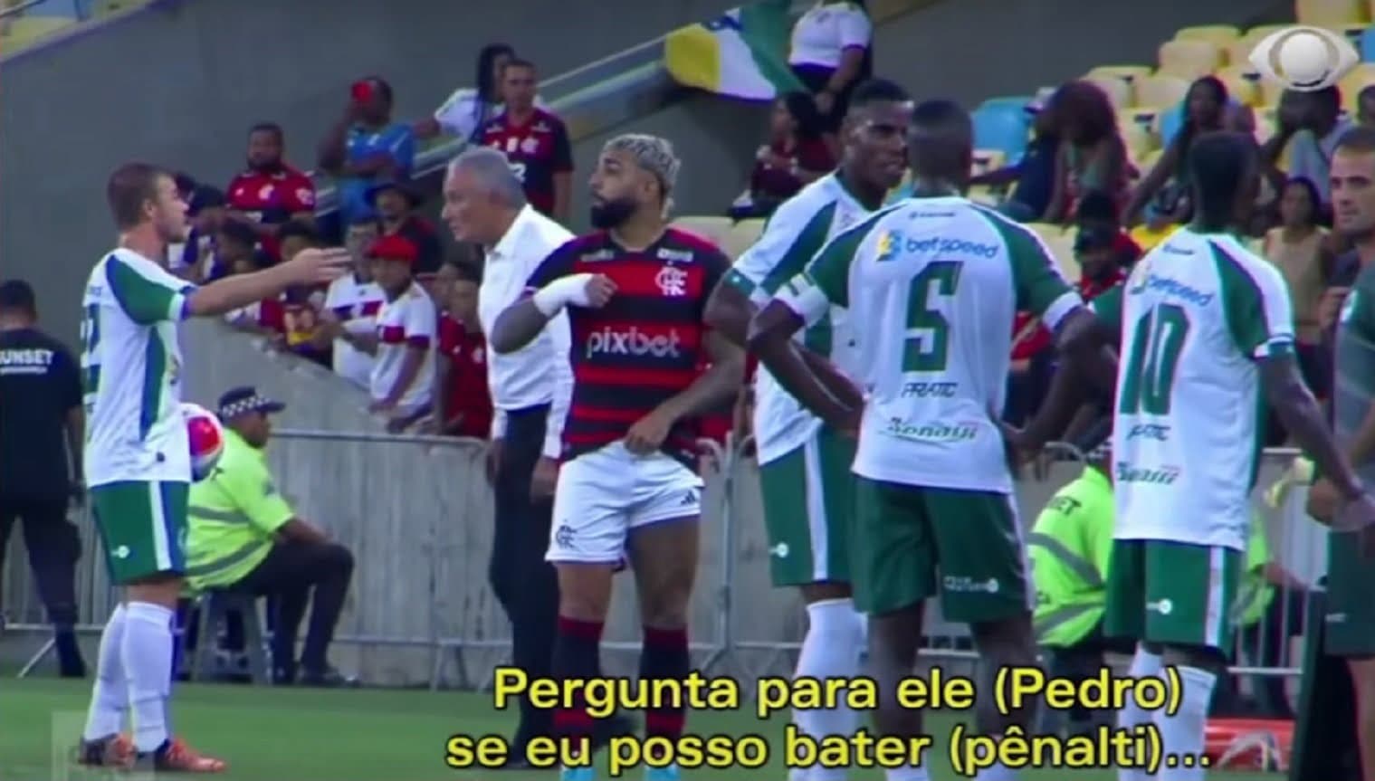 gabigol pede para bater pênalti pelo flamengo