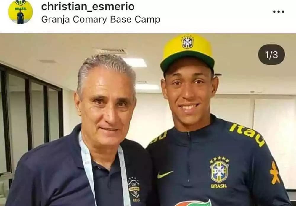 Christian Esmério com Tite na Granja Comary. Flamengo entra com pedido de esclarecimento sobre indenização negada por juiz a tio de vítima do Ninho; família vê tática para adiar pagamento