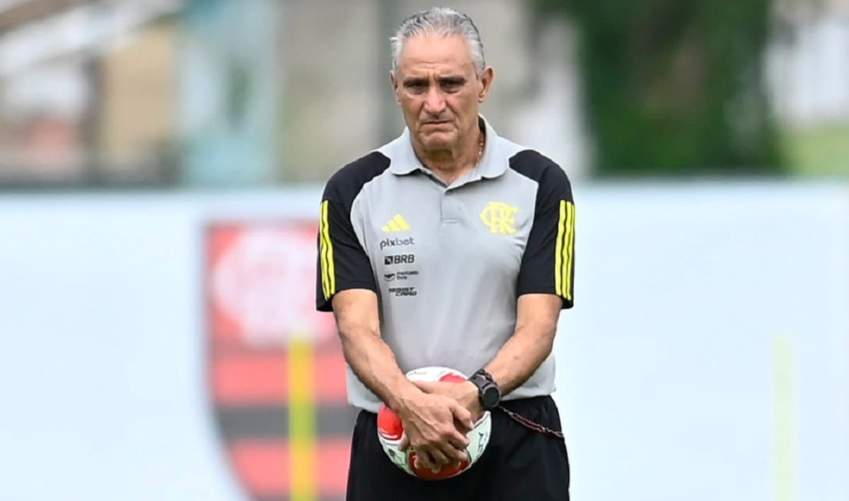 tite em treino do flamengo no ninho do urubu