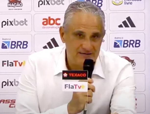 Tite em entrevista coletiva do Flamengo