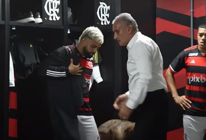 tite e gabigol no flamengo. Jogador pode atuar contra o Amazonas no Maracanã