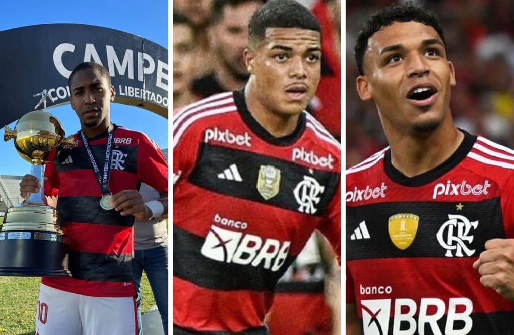 Lorran, Igor Jesus e Victor Hugo, três das principais promessas do Flamengo; confira tempo de contratos das joias do Rubro-Negro