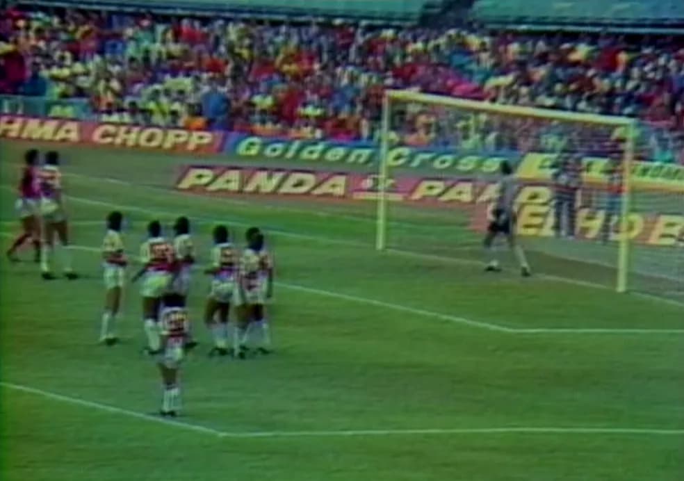 Flamengo x Santa Cuz, 1987. Foto: Reprodução TV