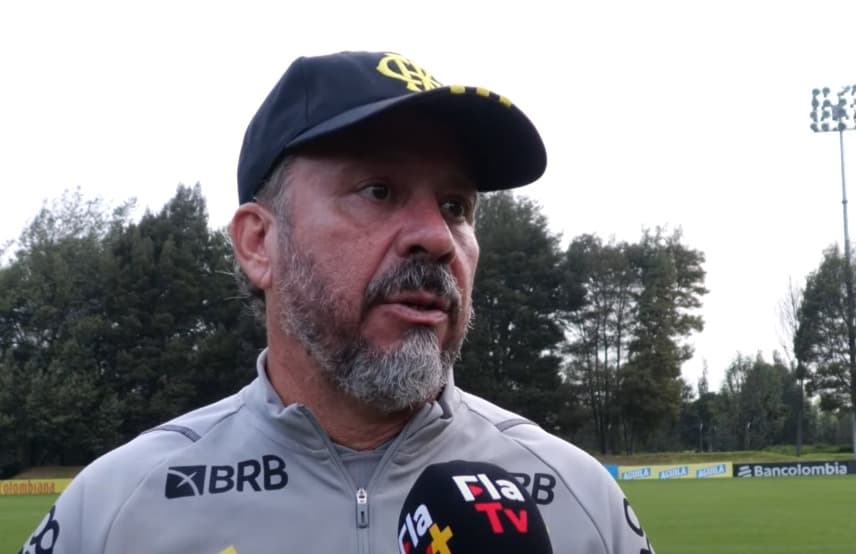 Cléber Xavier em entrevista à Fla TV antes de Flamengo x Millonarios pela Libertadores