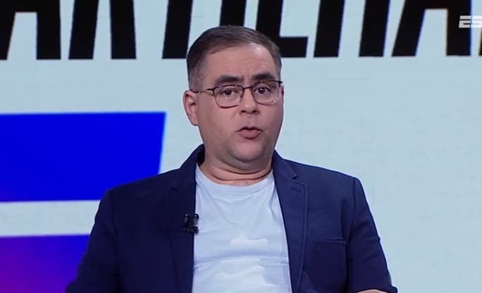 Eugênio Leal em programa da ESPN; jornalista falou sobre Flamengo x Bolívar