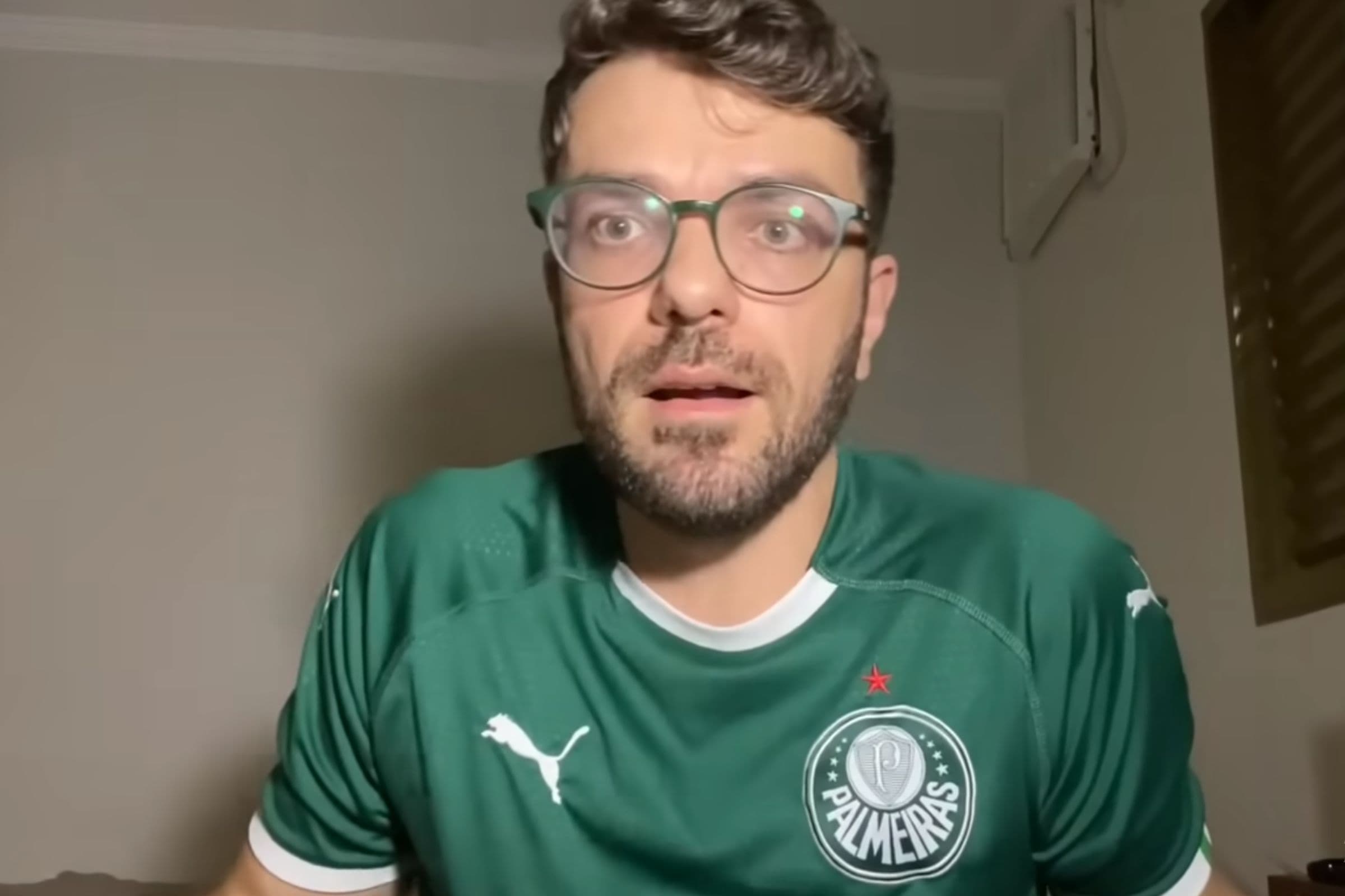 O youtuber palmeirense Neto assistiu a Flamengo x Nova Iguaçu