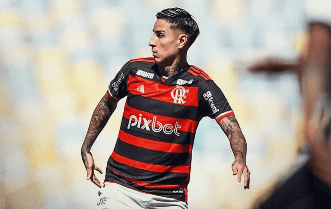 erick pulgar em flamengo x botafogo