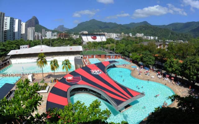 Vista da sede do Flamengo na Gávea