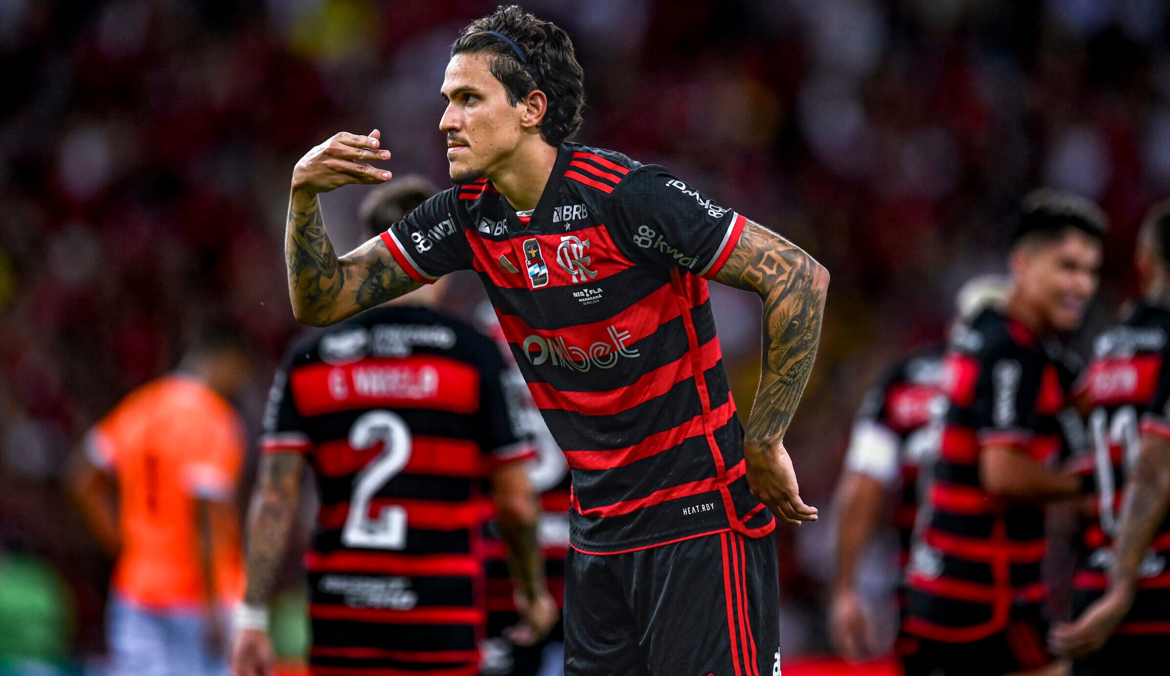 Pedro comemora gol do Flamengo