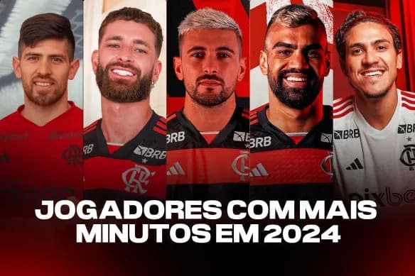Veja lista de jogadores do Flamengo com maior minutagem na temporada