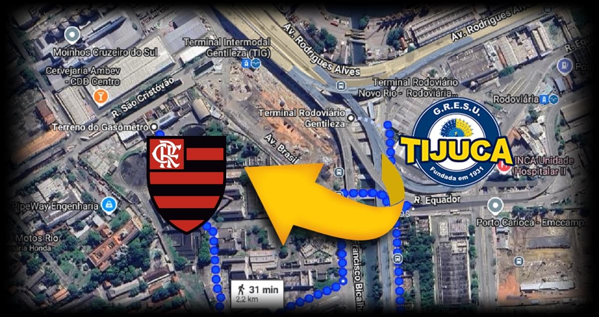 unidos da tijuca próxima ao gasômetro flamengo