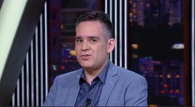 Leonardo Bertozzi em programa da ESPN; jornalista projetou Palestino x Flamengo pela Libertadores