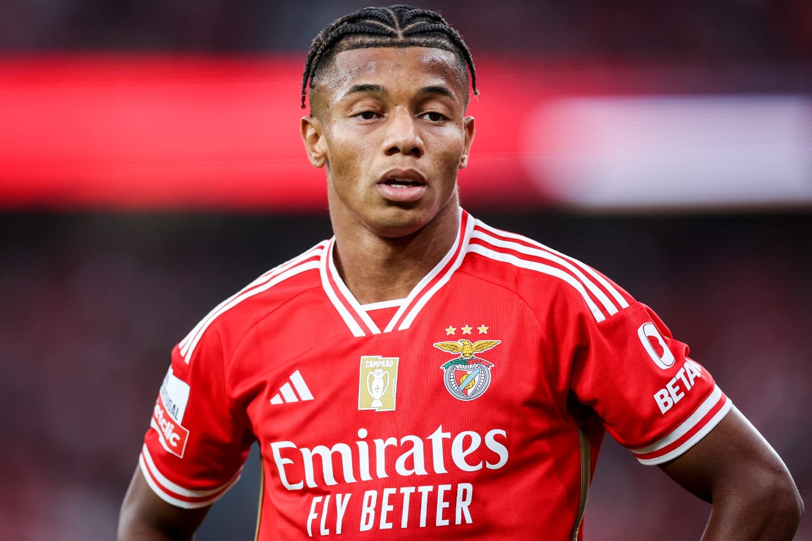 David Neres em campo pelo Benfica; atacante pode ser oportunidade de mercado para o Flamengo