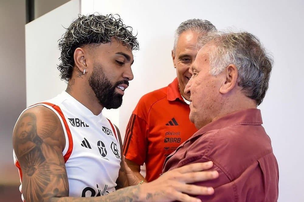 Gabigol e Zico no Ninho do Urubu