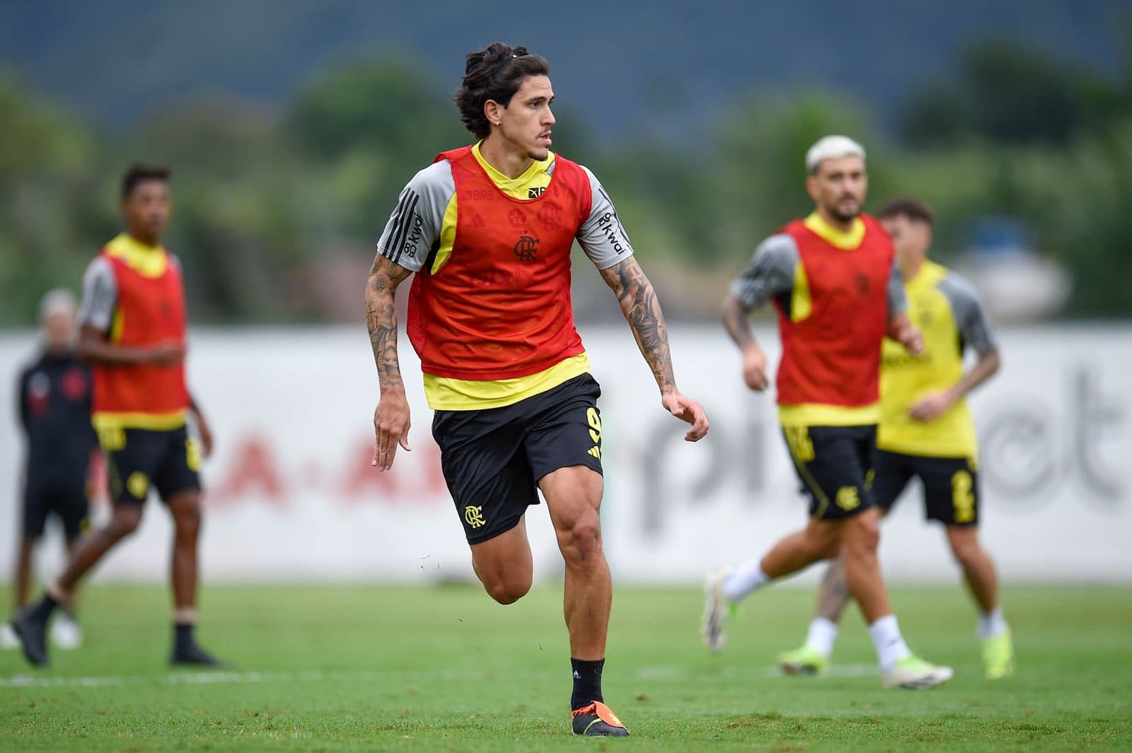 Pedro durantre treino do Flamengo