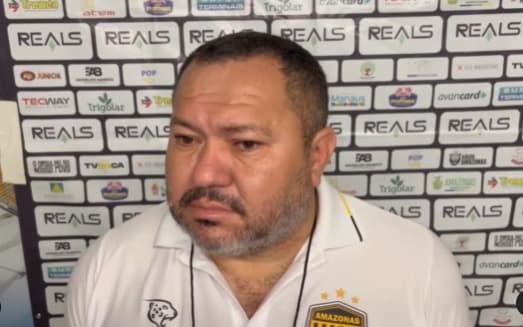 Presidente do Amazonas FC na zona mista do Maracanã; Weslley Couto comentou jogo com Flamengo pela Copa do Brasil