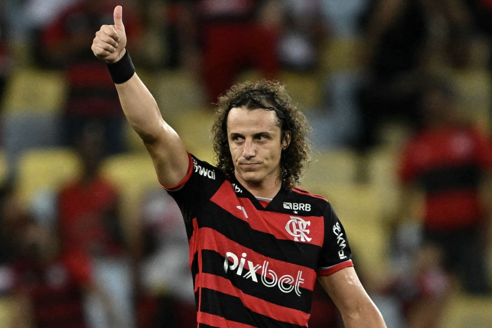 David Luiz durante Flamengo x Millonarios