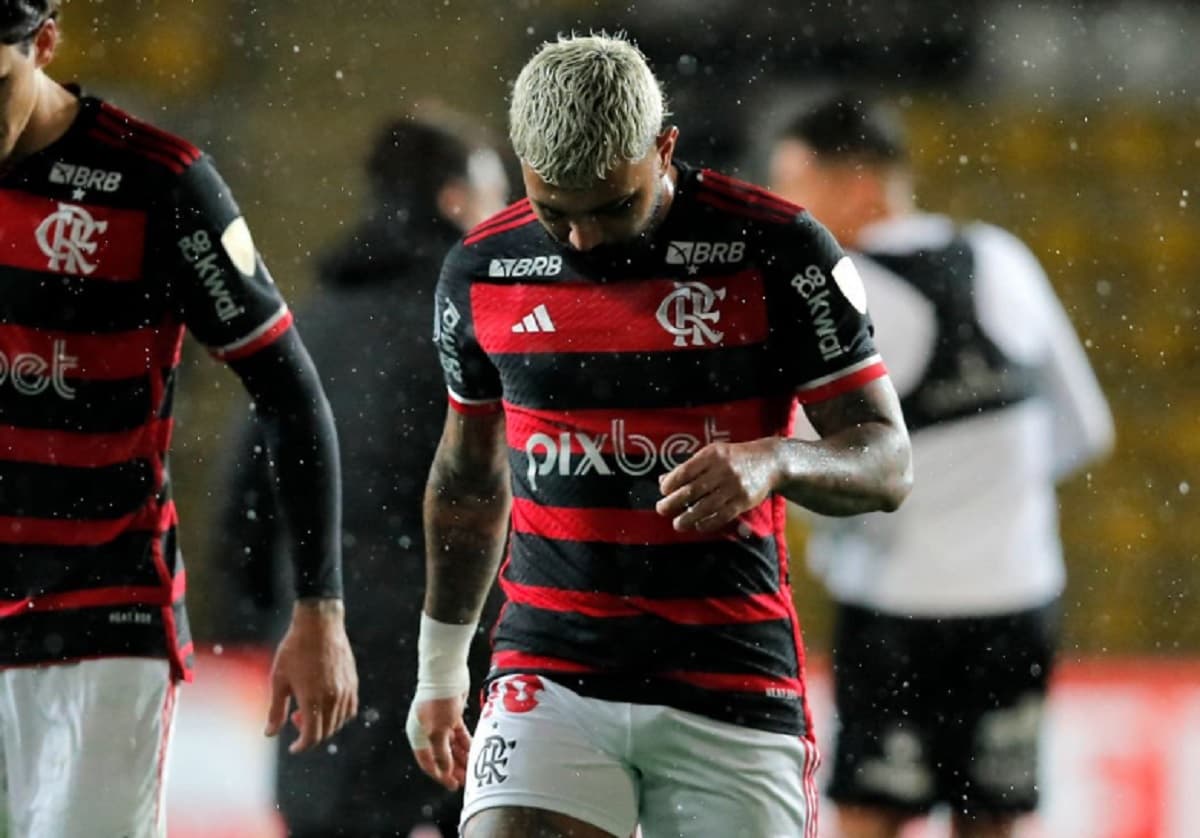gabigol em ação pelo flamengo na libertadores
