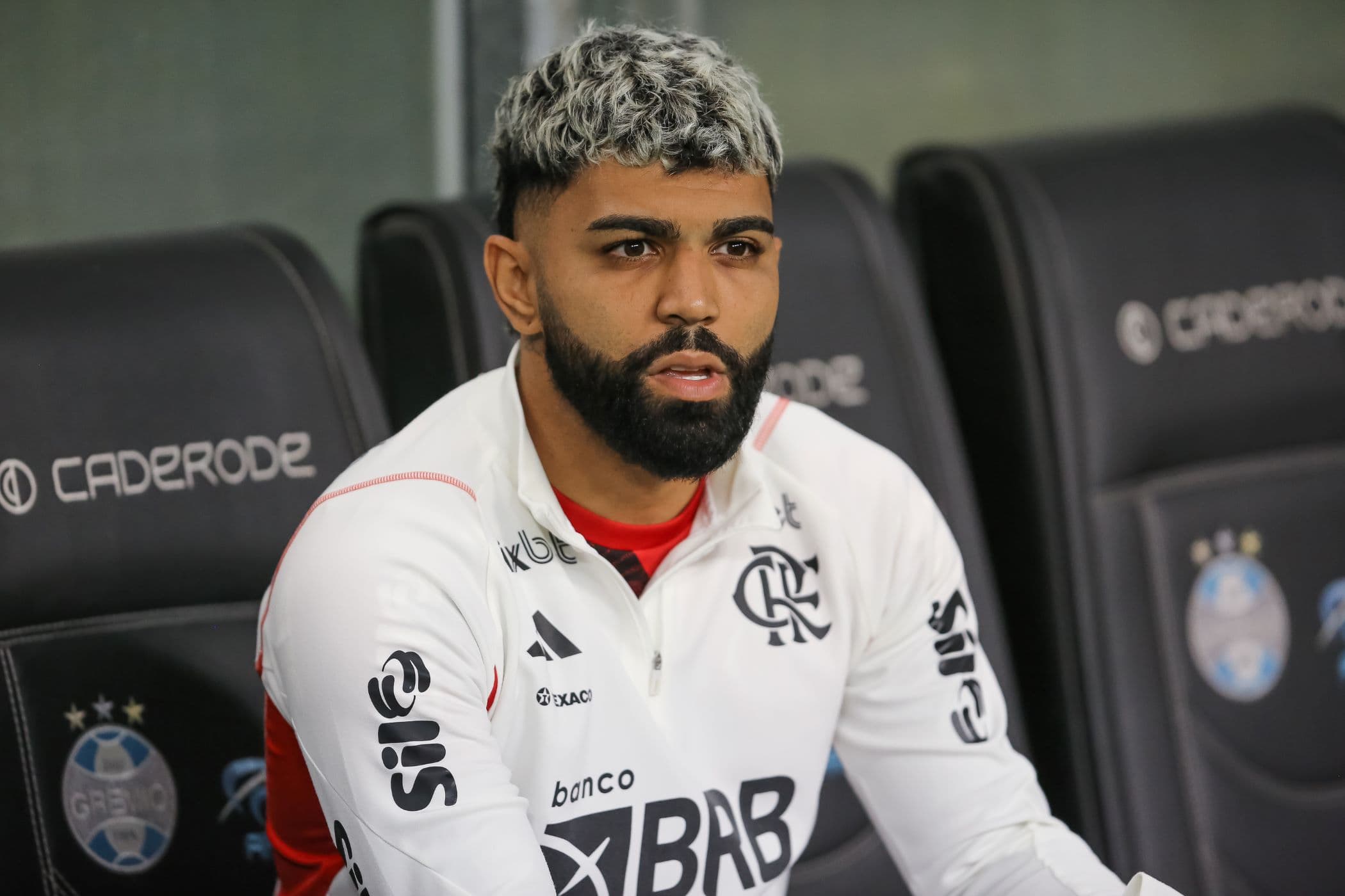 Gabigol durante jogo do Flamengo no Brasileirão 2023