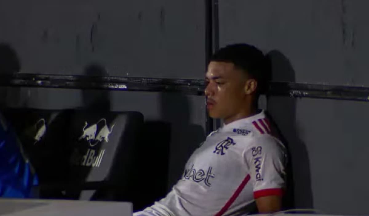 igor jesus e tite no vestiário do flamengo