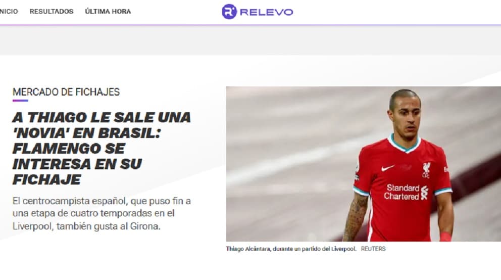 thiago alcântara no flamengo jornal espanhol