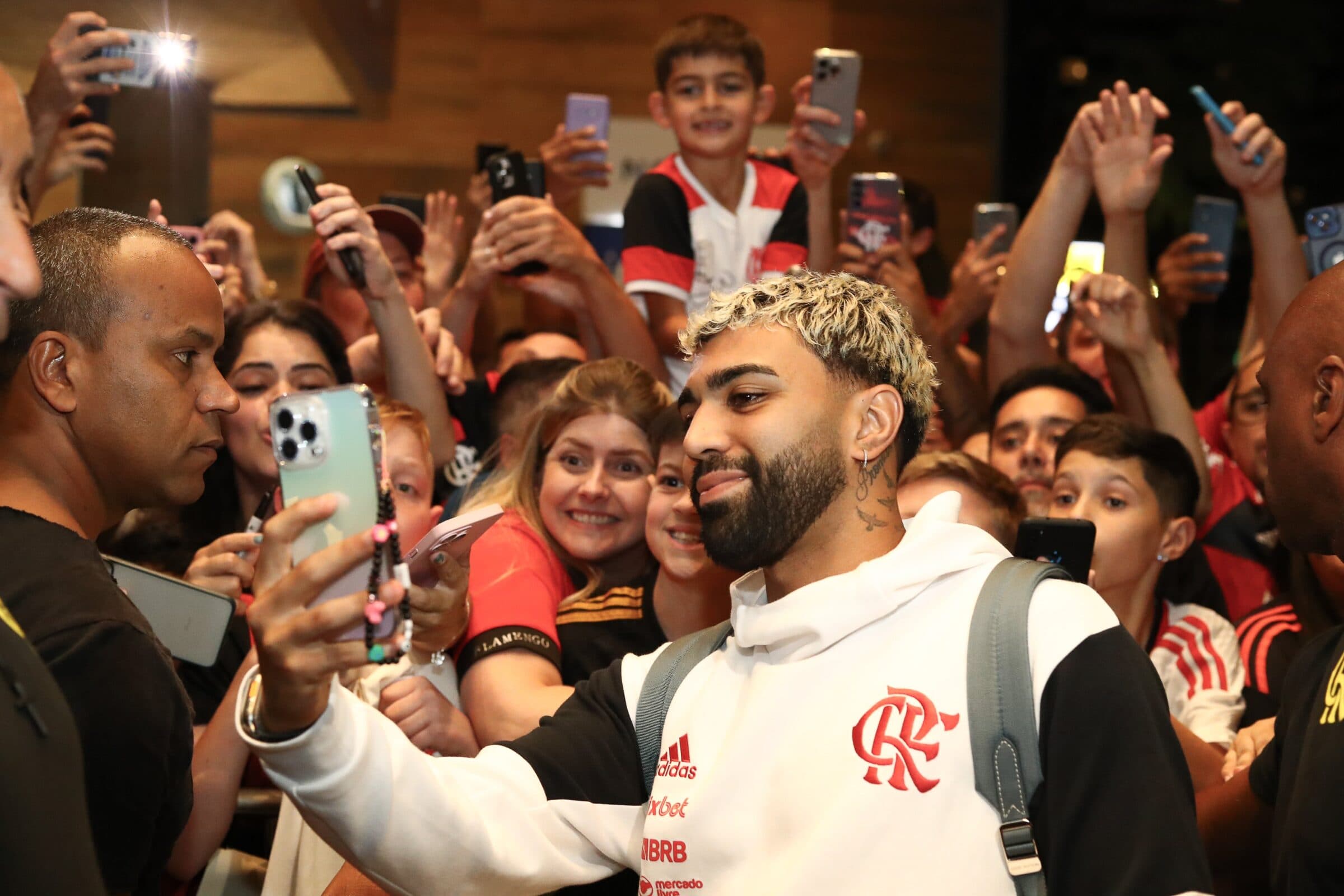 Gabigol em desembarque do Flamengo