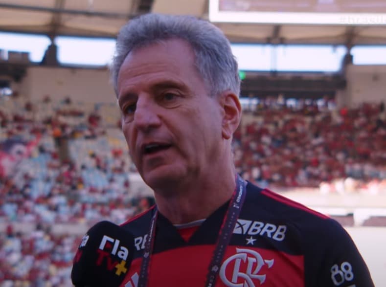 Landim em entrevista à Fla TV; presidente falou sobre Marketing do clube e eleição