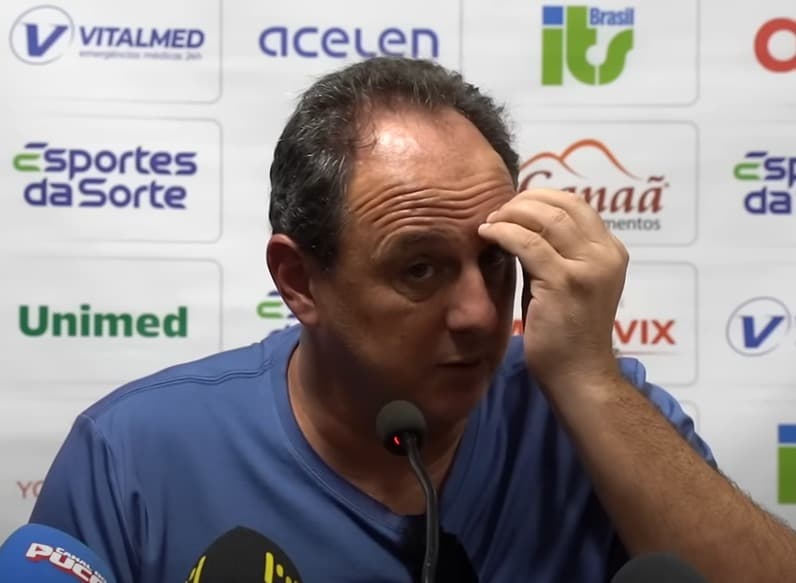 Rogério Ceni na coletiva pós Bahia x Criciúma. Treinador falou sobre jogo contra o Flamengo