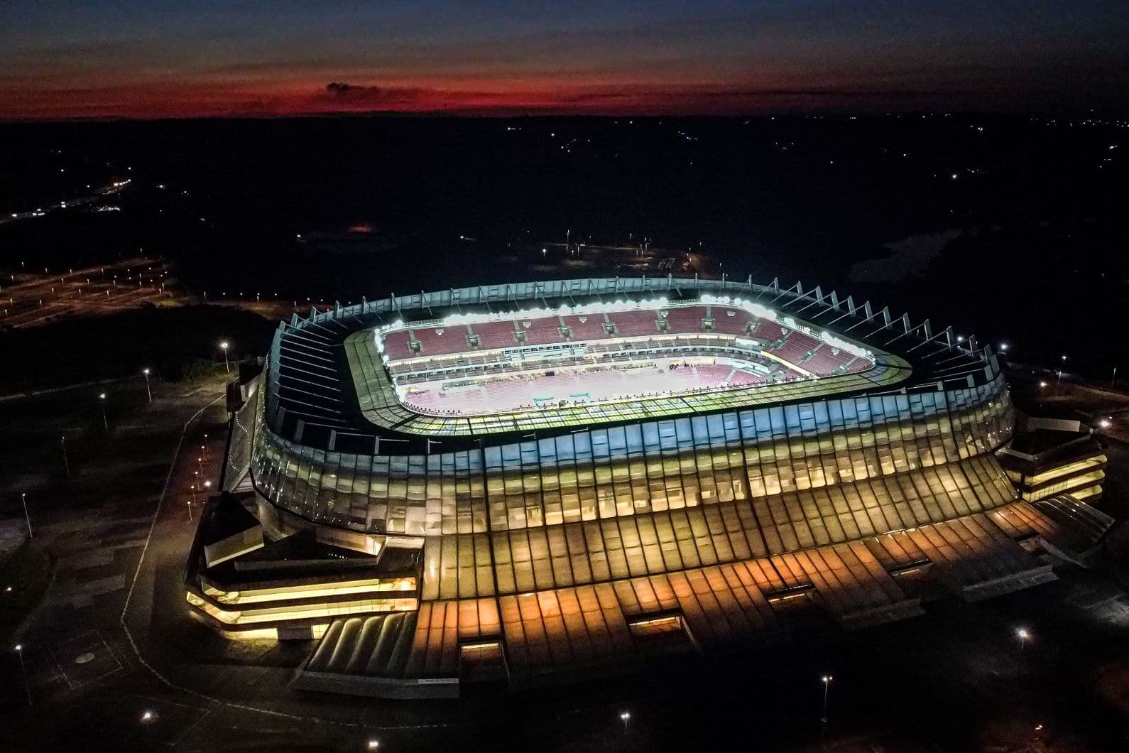 Vista Aérea da Arena de Pernambuco, na periferia do Recife