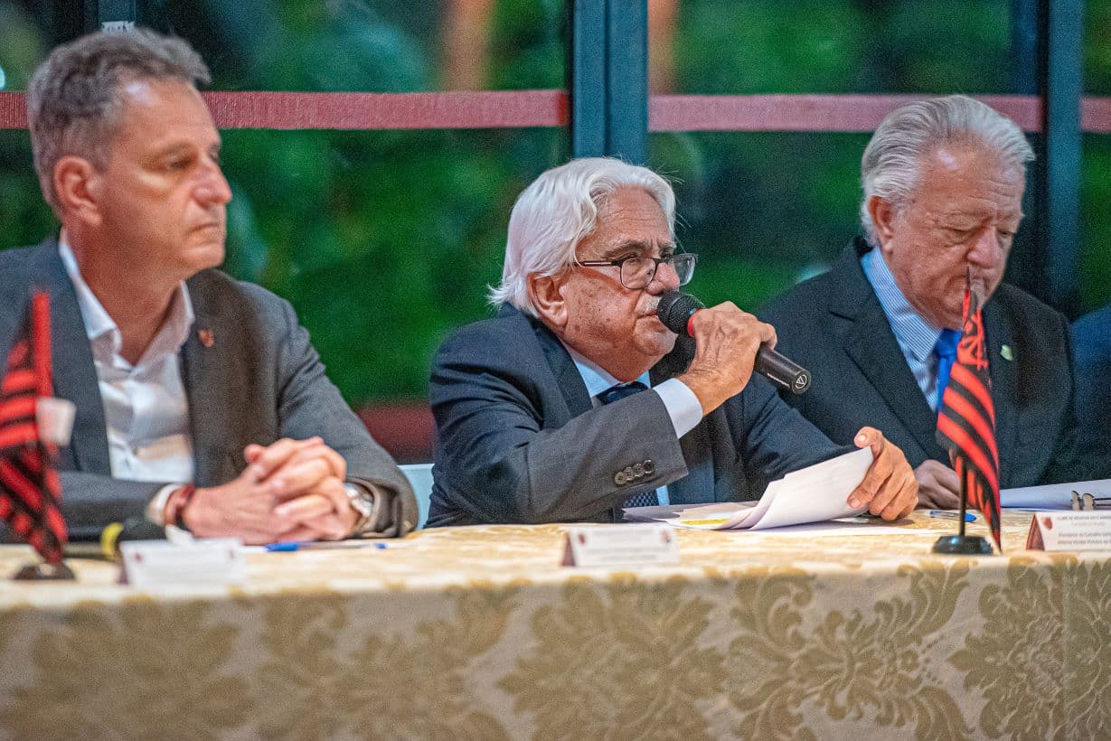 Presidente Rodolfo Landim e o presidente do Conselho Deliberativo, Antônio Alcides.