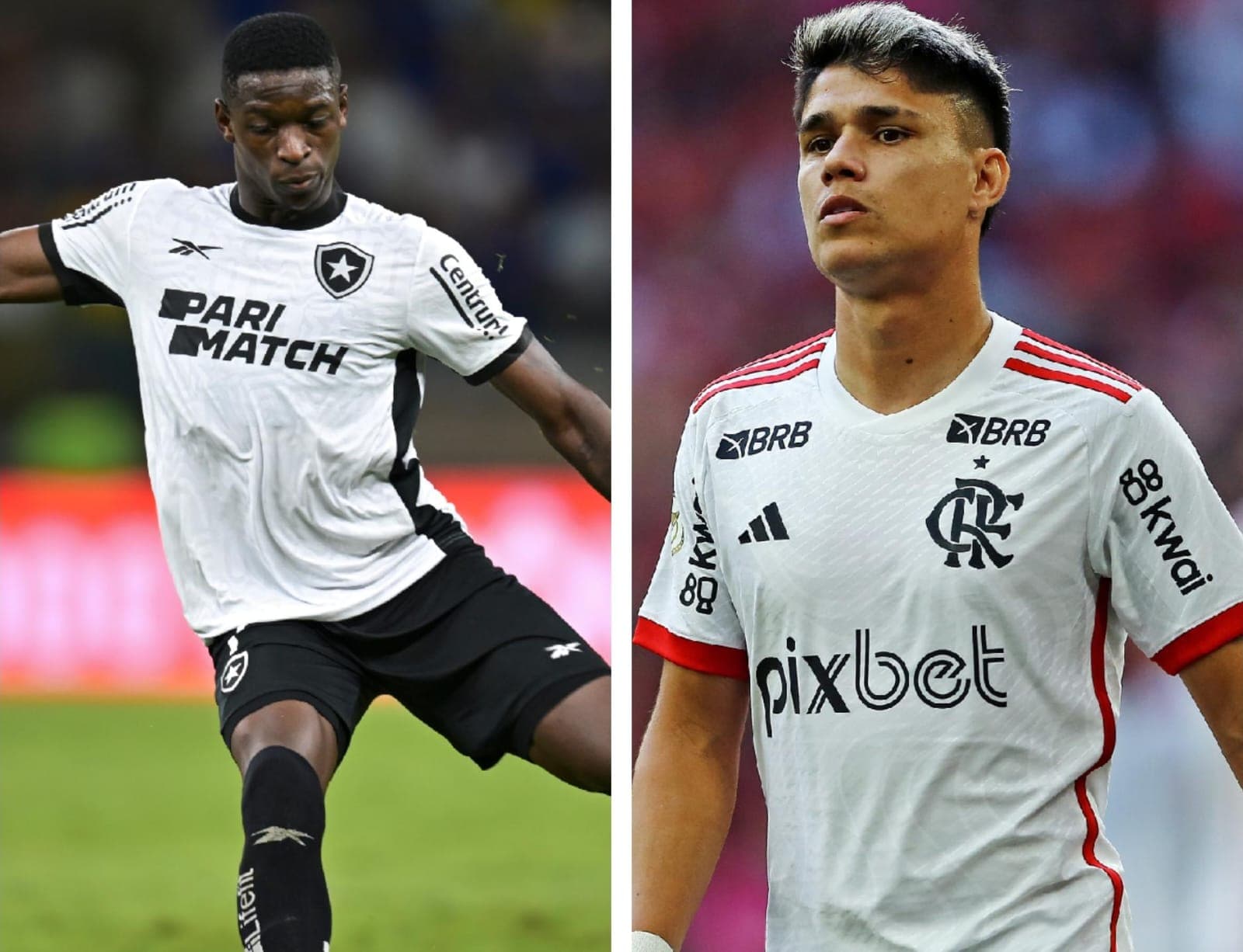Luiz Henrique e Luiz Araújo, de Botafogo e Flameng