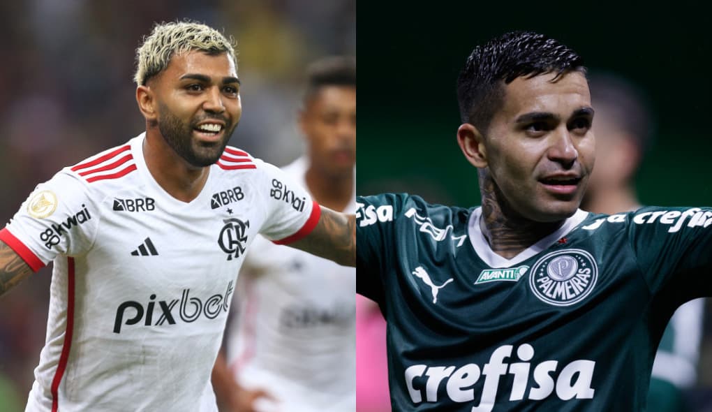 Gabigol. à esquerda, e Dudu, à direita; Flamengo e Palmeiras desistiram de negócio