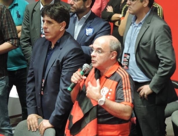 Eduardo Bandeira de Mello e Maurício Gomes de Mattos comemoram a vitória nas eleições de 2015