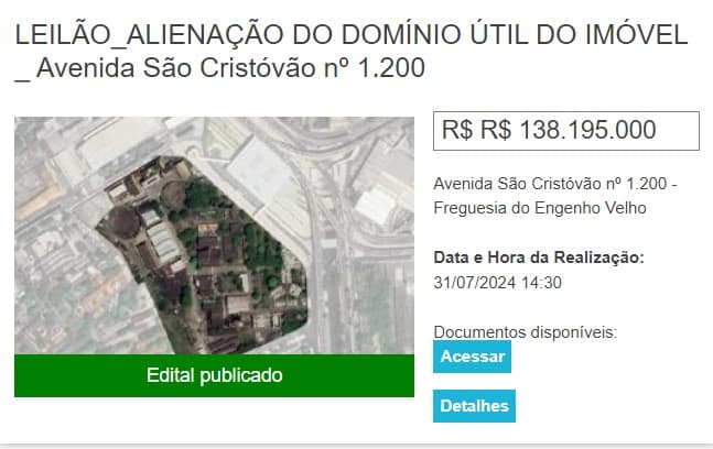 Prazo previsto pela prefeitura em edital de leilão de terreno no Gasômetro permitiria a Flamengo inaugurar estádio em 2029