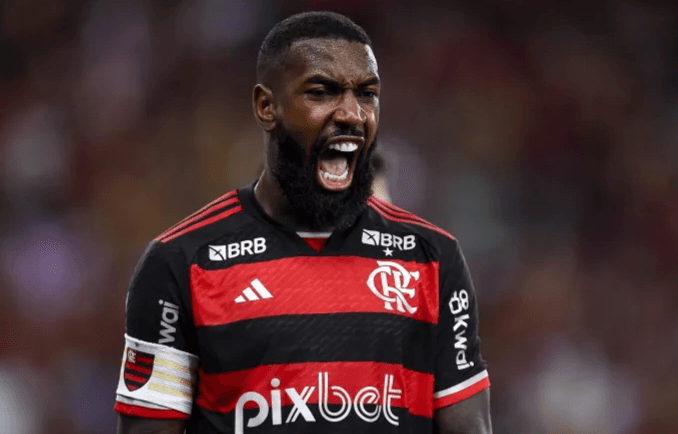 Gerson vibra com faixa de capitão do Flamengo