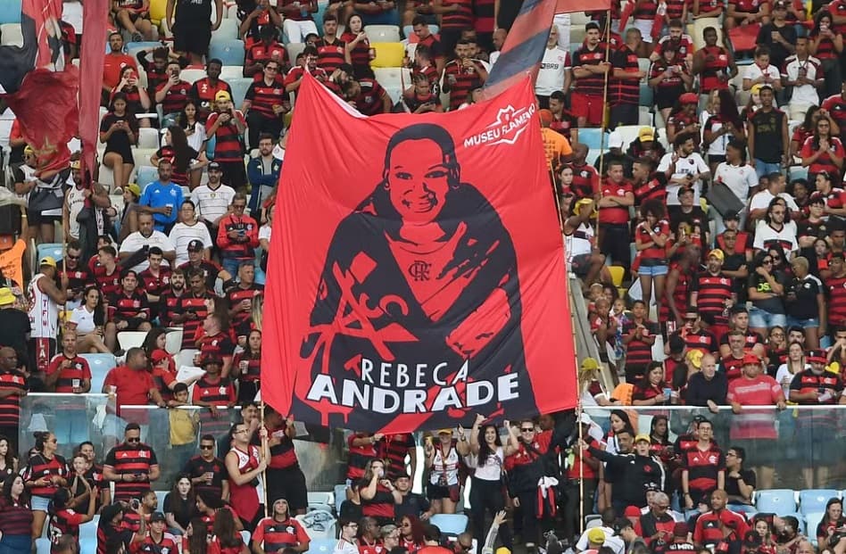 Rebeca Andrade é homenageada no Maracanã pela Nação flamenguista