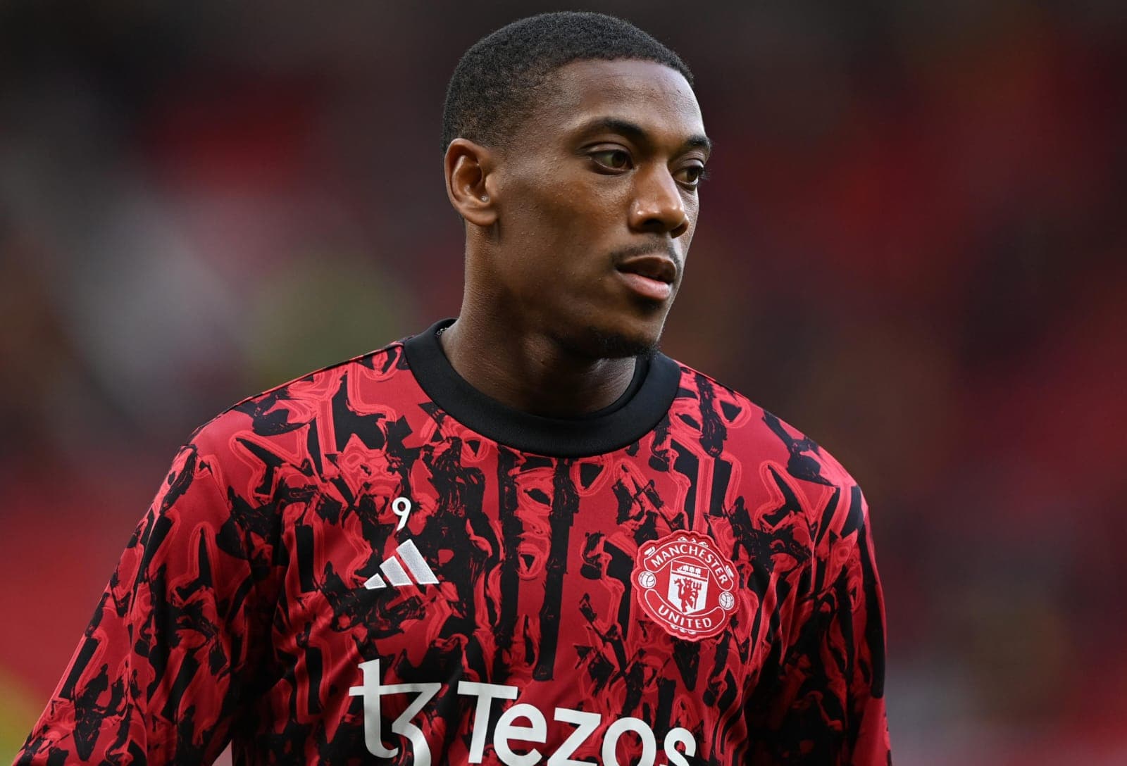 Martial em pré-jogo do Manchester United