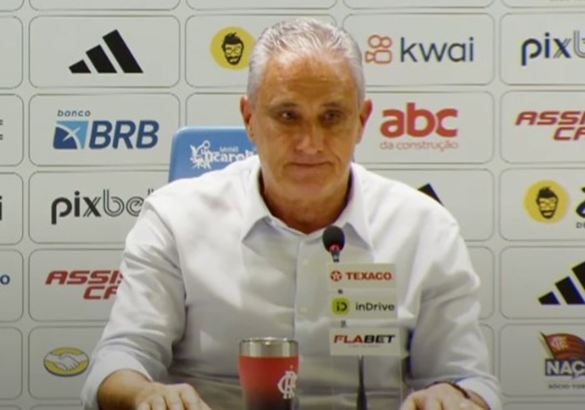 Tite na coletiva do Flamengo após clássico contra o Vasco