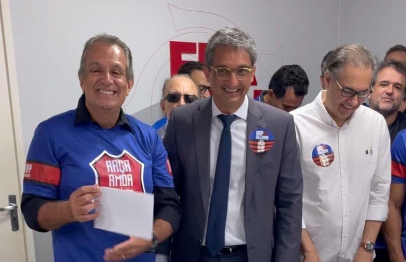 Bap, candidato à presidência do Flamengo, ao lado de Flavio Willeman