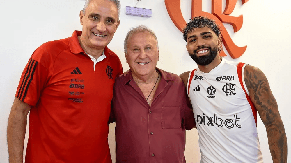 Zico com Tite e Gabigol