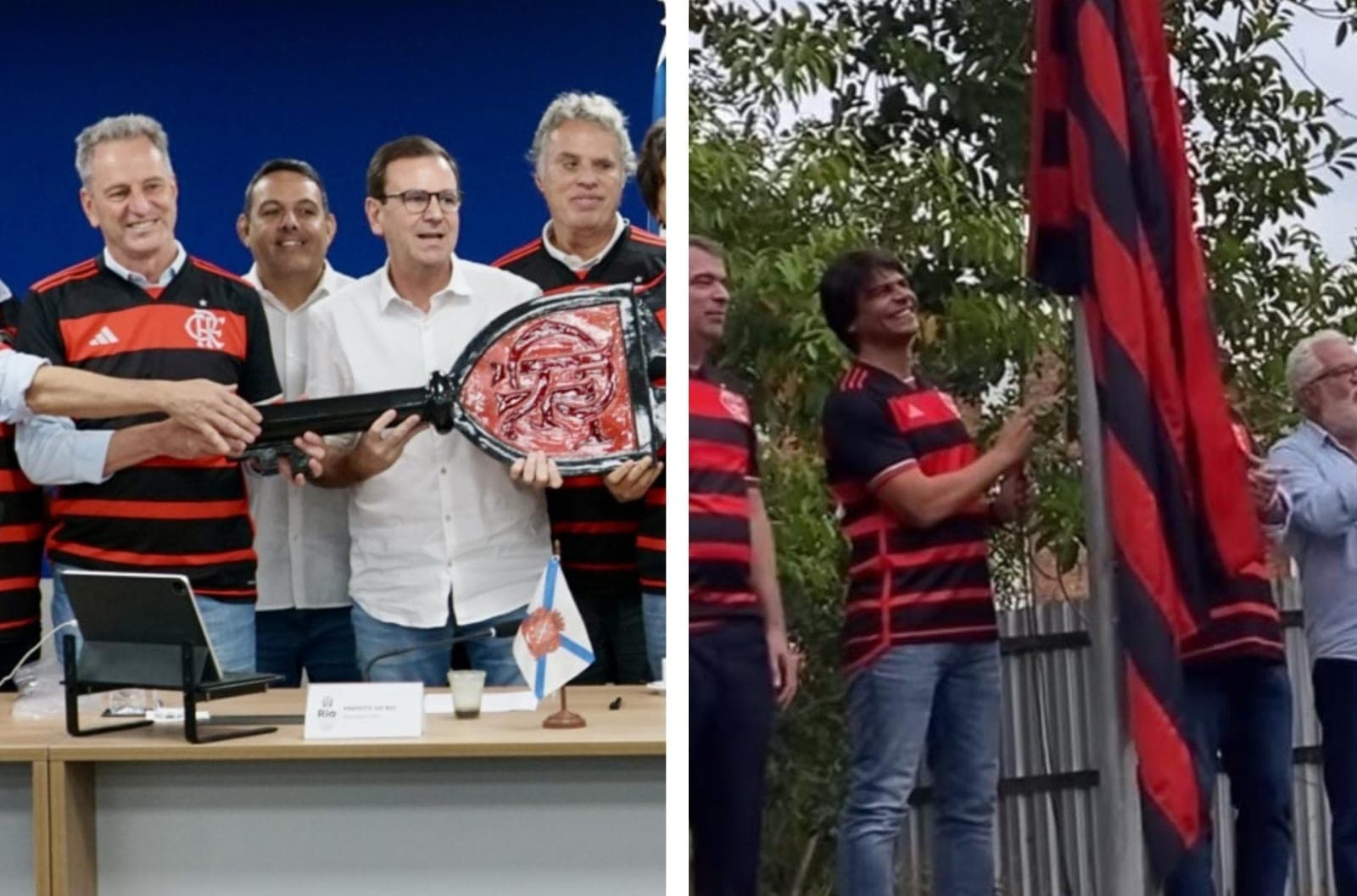 Flamengo recebe chaves do Gasômetro e finca bandeira no terreno do futuro estádio