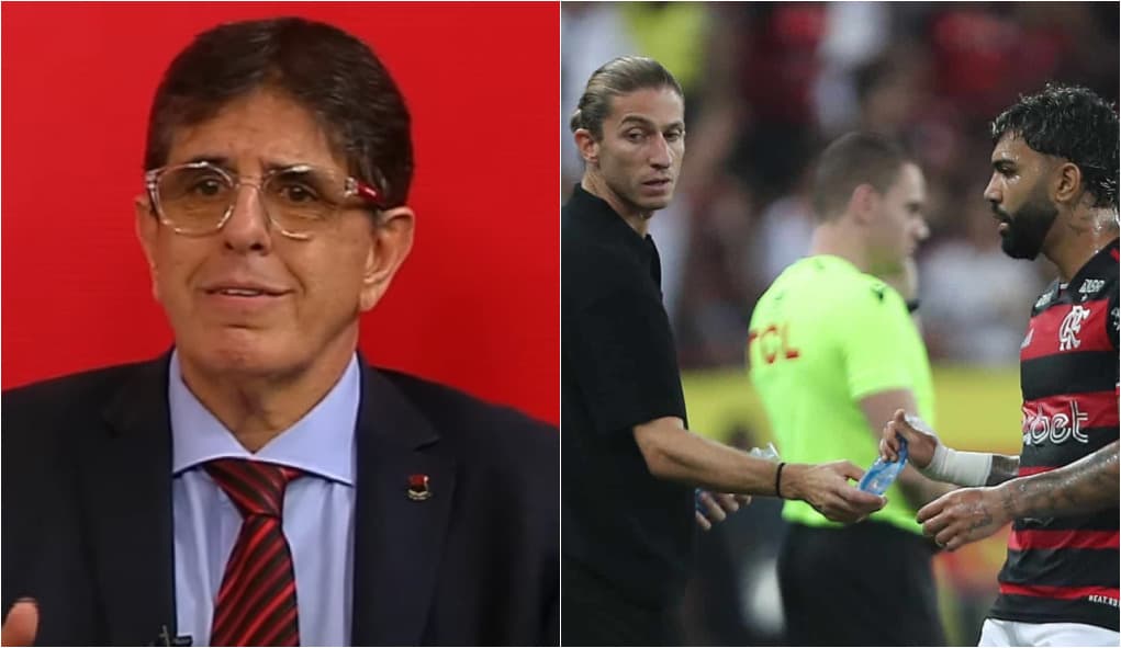 MGM (esquerda) falou sobre situação de Filipe Luís e Gabigol (direita) caso seja eleito presidente do Flamengo