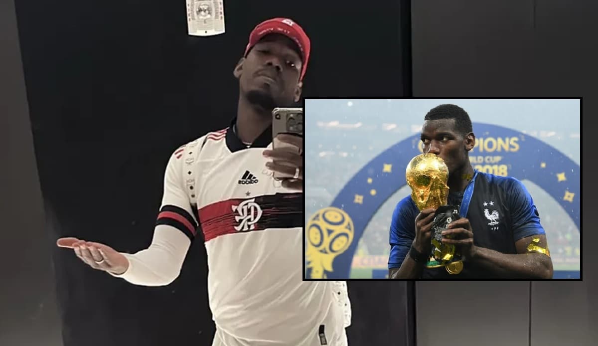 pogba veste a camisa do flamengo