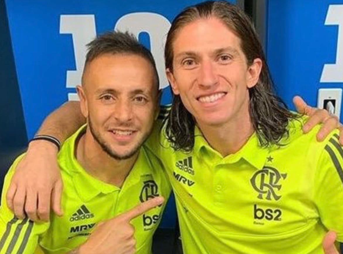 rafinha e filipe luís na época do flamengo