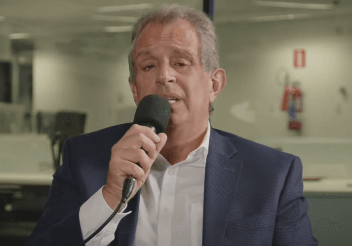 Bap durante debate com candidatos à presidência do Flamengo